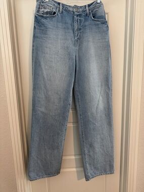 L’Agence light Blue Women's Wide Leg Jeans - 5 pocket Zip fly, button closure